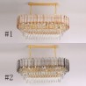 Luxury Oval Ceiling Light with Modern Crystal Pendant Light for Villa Hotel Living Room