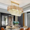 Luxury Oval Ceiling Light with Modern Crystal Pendant Light for Villa Hotel Living Room