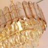 Luxury Oval Ceiling Light with Modern Crystal Pendant Light for Villa Hotel Living Room