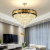 Round Crystal Pendant Light Luxury Crystal Pendant Light Round Ceiling Lighting for Living Room Hotel