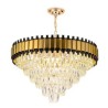 Round Crystal Pendant Light Luxury Crystal Pendant Light Round Ceiling Lighting for Living Room Hotel