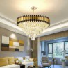 Round Crystal Pendant Light Luxury Crystal Pendant Light Round Ceiling Lighting for Living Room Hotel