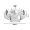 Living Room Hotel Luxurious Leaf Pendant Light Crystal Ceiling Light Fixture