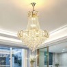 For Living Room Lobby Modern Crystal Pendant Light Round Ceiling Lighting Fixture