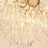 For Living Room Lobby Modern Crystal Pendant Light Round Ceiling Lighting Fixture