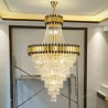 For Living Room, Luxurious Gold Pendant Light Crystal Ceiling Light Fixture