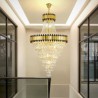 For Living Room, Luxurious Gold Pendant Light Crystal Ceiling Light Fixture