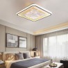 Intelligent Ceiling Fan with Stepless Dimming Light for Kitchen, Dining Room, and Bedroom Decoration