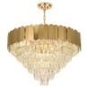 For Living Room Bedroom Modern Elegant Crystal Pendant Light Conical Ceiling Light