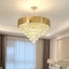 For Living Room Bedroom Modern Elegant Crystal Pendant Light Conical Ceiling Light