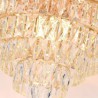 For Living Room Bedroom Modern Elegant Crystal Pendant Light Conical Ceiling Light