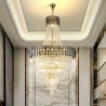 For Living Room Bedroom European Elegant Crystal Pendant Light Conical Ceiling Light