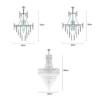 For Living Room Bedroom European Elegant Crystal Pendant Light Conical Ceiling Light