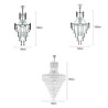 For Living Room Bedroom Modern Elegant Crystal Pendant Light Conical Ceiling Light