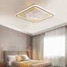 Intelligent Ceiling Fan with Stepless Dimming Light for Kitchen, Dining Room, and Bedroom Decoration