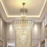 For Living Room Bedroom Modern Elegant Crystal Pendant Light Conical Ceiling Light