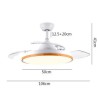 Dimmable Modern LED Inverter Ceiling Fan Light Remote Control Ceiling Lamp Tricolor