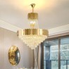 Bedroom Dinning Room Modern Crystal Gold K9 Hanging Pendant Ceiling Light