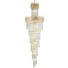 Living Room Hotel Stairs Villa European Crystal High Ceiling Pendant Light