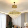 Round Ceiling Lamp Hanging Light for Living Room Modern Crystal Pendant Lighting