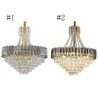 Living Room Bedroom Light Crystal Pendant Light Conical Hanging Lighting Fixture