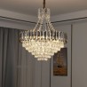 Living Room Bedroom Light Crystal Pendant Light Conical Hanging Lighting Fixture