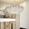 Round Crystal Pendant Light Fixture for Living Room Dining Room