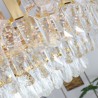 Round Crystal Pendant Light Fixture for Living Room Dining Room