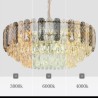 Crystal Round Ceiling Light European Pendant Light for Living Room Dining Room