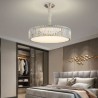 Round Crystal Hanging Lighting Fixture Living Room Bedroom Light Modern Crystal Pendant Light