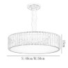 Round Crystal Hanging Lighting Fixture Living Room Bedroom Light Modern Crystal Pendant Light