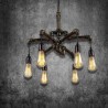 Country Rustic Style 6 Light Retro Industrial Vintage Water Pipe Pendant Light Chandelier