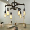 Country Rustic Style 6 Light Retro Industrial Vintage Water Pipe Pendant Light Chandelier