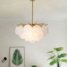 Modern 6-Light Glass Shaped Hanging Light Pendant Light