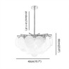 Modern 6-Light Glass Shaped Hanging Light Pendant Light