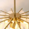 Modern 6-Light Glass Shaped Hanging Light Pendant Light