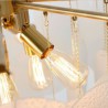 Modern 6-Light Glass Shaped Hanging Light Pendant Light