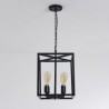 For Living Room Bedroom Modern Simple Pendant Light Iron Cage Hanging Lamp