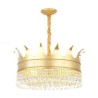 Nordic Decorative Pendant Light Crown Ceiling Hanging Lamp Gold/Black For Living Room