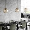 Minimalist Cognac Color Decorative Glass Light Fixture Glass Pendant Light