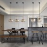 Minimalist Cognac Color Decorative Glass Light Fixture Glass Pendant Light