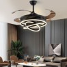 LED Fan Light Creative Inverter Fan Chandelier For Living Room