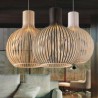 Bird Cage Light Fixture Modern Basswood Pendant Light