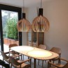 Bird Cage Light Fixture Modern Basswood Pendant Light