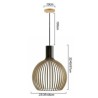 Bird Cage Light Fixture Modern Basswood Pendant Light