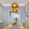 Basswood Pumpkin Pendant Light in Retro Style