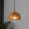 Basswood Pumpkin Pendant Light in Retro Style