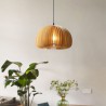 Basswood Pumpkin Pendant Light in Retro Style