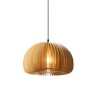 Basswood Pumpkin Pendant Light in Retro Style