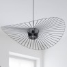 1 Light Iron Pendant Light Straw Hat Lamp